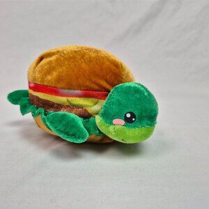Ideal Toys Direct Hamburger Turtle Plush 8” Stuffed Animal EXCELLENT CONDITION!!
